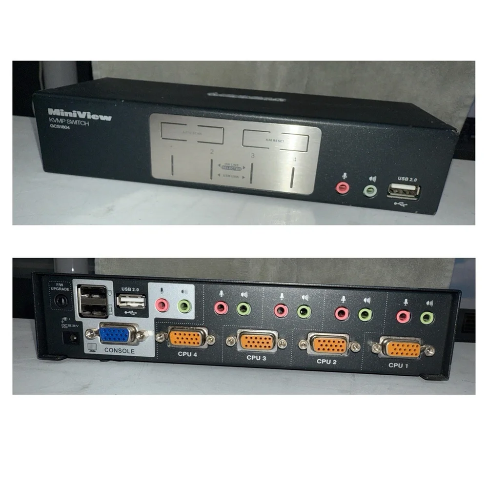 IOGEAR GCS1804‎ MiniView KVMP Switch Multimedia NO POWER SUPPLY